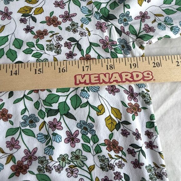 Ann Taylor LOFT Womens long sleeve White Floral Blouse Balloon Sleeves Sz S - Picture 4 of 7